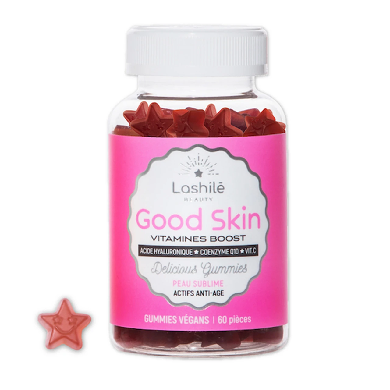 Gummies Vegan Good Skin Vitamines Boost Lashilé X60 5 Gummies Vegan Good Skin Vitamines Boost Lashilé X60 – Image 3