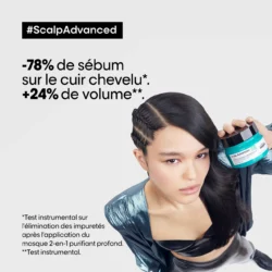 Argile 2-en-1 Purifiante Anti Gras Scalp Advanced L'Oréal 500ml -Beauté Naturelleac Magasin scalp advanced 500ml 41160.1684847776